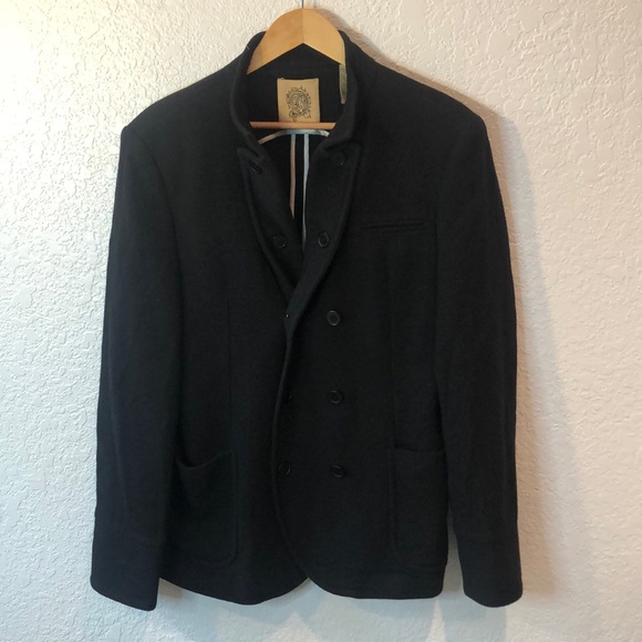 Anthropologie Jackets & Blazers - Anthropologie Black Peacoat Size large wool